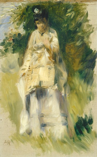 木に立つ女性、1866 作： Pierre Auguste Renoir